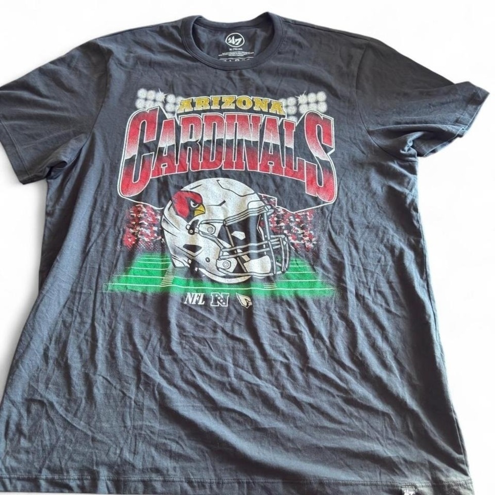 47 Brand Arizona Cardinals NFL T-Shirt Flint Black XL Unisex Graphic Tee New